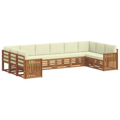 Set divano sezionale con cuscino 10 pcs Naturale e Crema