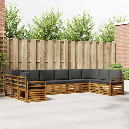 Set divano sezionale con cuscino 10 pcs Naturale e Antracite | homemem39