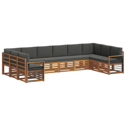 Set divano sezionale con cuscino 10 pcs Naturale e Antracite | homemem39