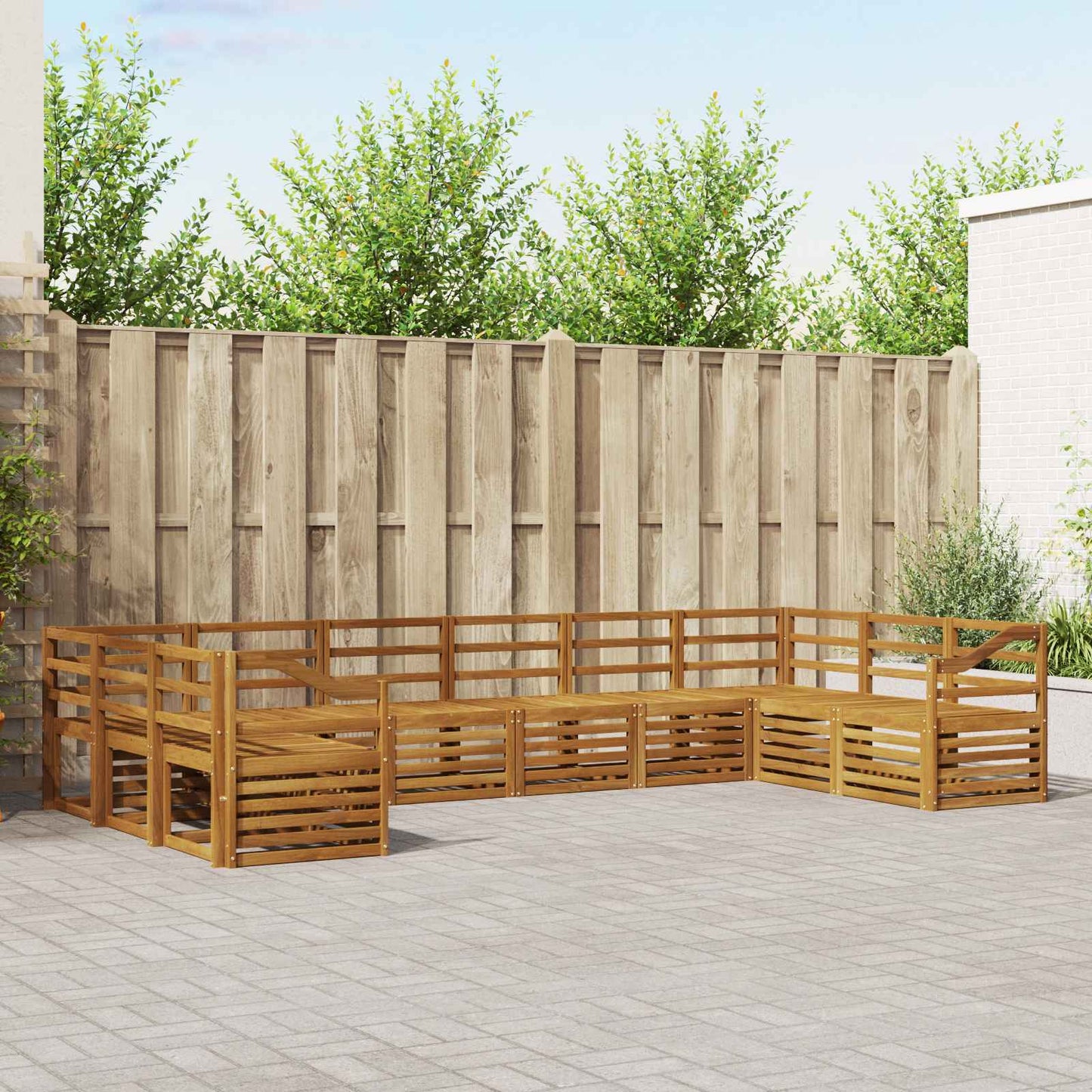 Set divano sezionale 10 pcs Naturale | homemem39