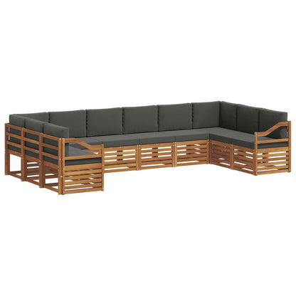 Set divano sezionale con cuscino 10 pcs Naturale e Antracite