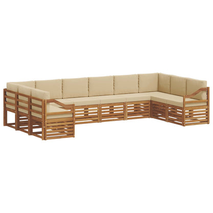 Set divano sezionale con cuscino 10 pcs Naturale e Beige | homemem39