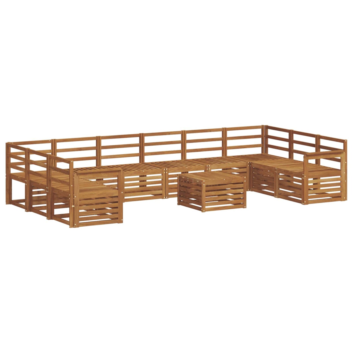 Set di divani da esterno 11 pcs Naturale | homemem39