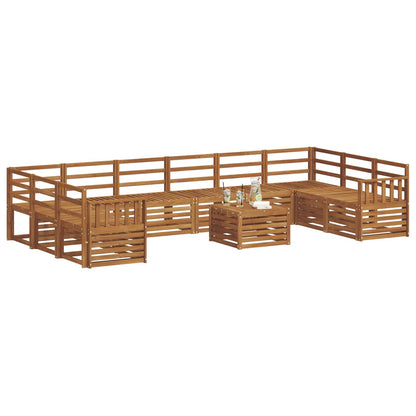 Set di divani da esterno 11 pcs Naturale | homemem39