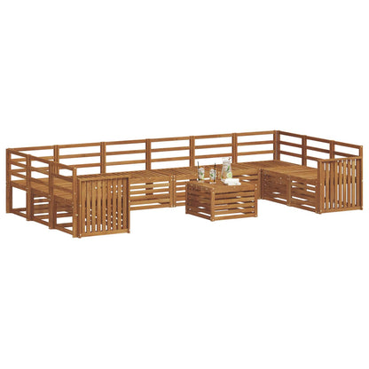 Set di divani da esterno 11 pcs Naturale