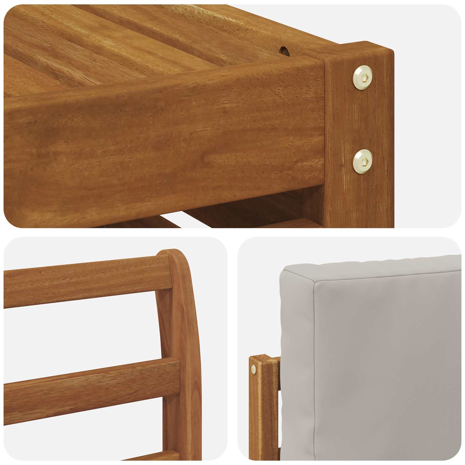 Set di divani da esterno 11 pcs Grigio Naturale e Chiaro | homemem39