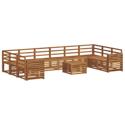 Set di divani da esterno 11 pcs Naturale | homemem39