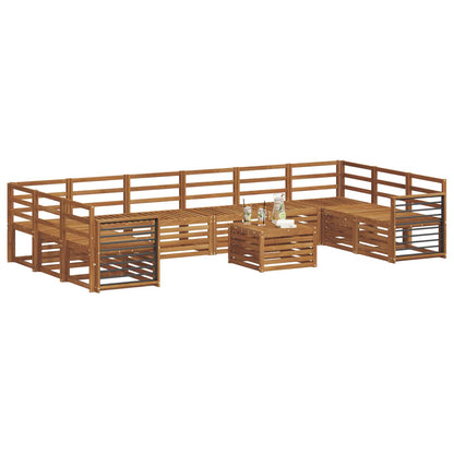 Set divani 11 pcs Naturale Legno di Acacia Massello