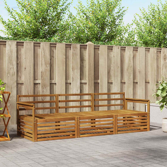 Set di divani da esterno 3 pcs Naturale | homemem39