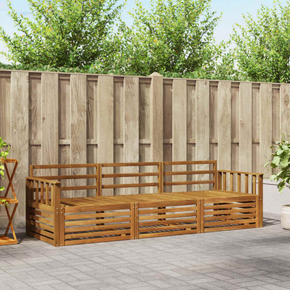 Set di divani da esterno 3 pcs Naturale