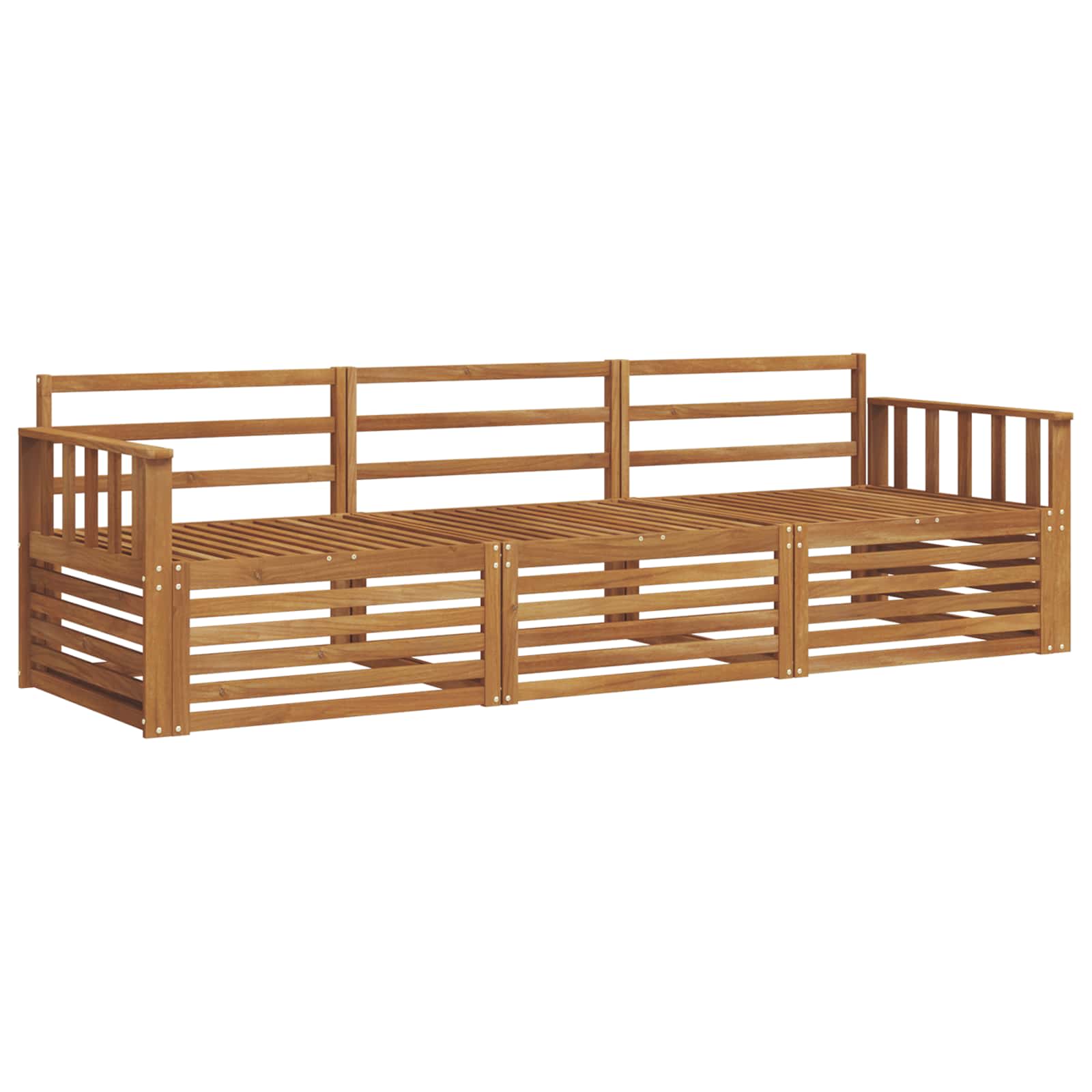 Set di divani da esterno 3 pcs Naturale | homemem39