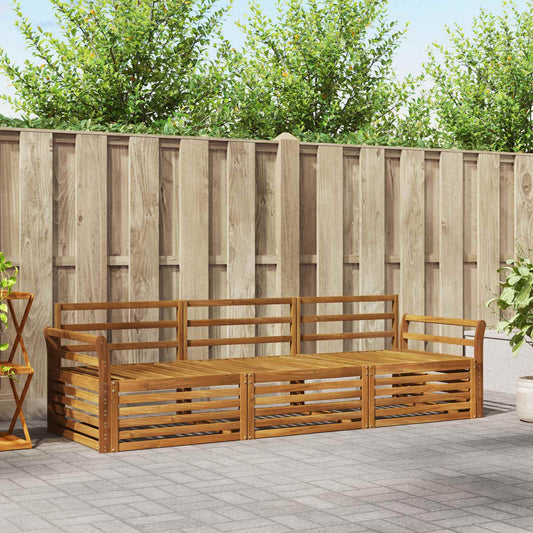 Set di divani da esterno 3 pcs Naturale | homemem39