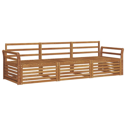 Set di divani da esterno 3 pcs Naturale | homemem39