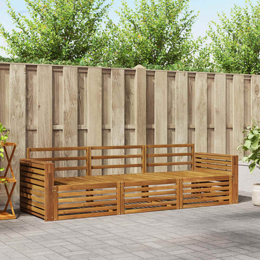 Set di divani da esterno 3 pcs Naturale | homemem39