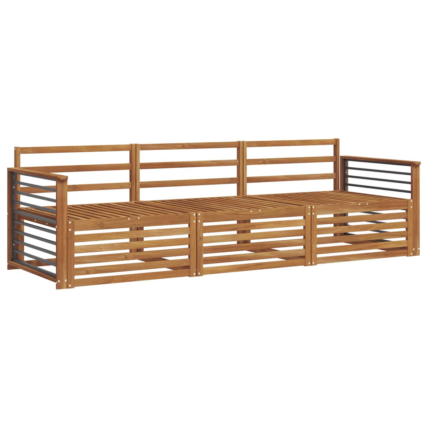 Set di divani da esterno 3 pcs Naturale | homemem39