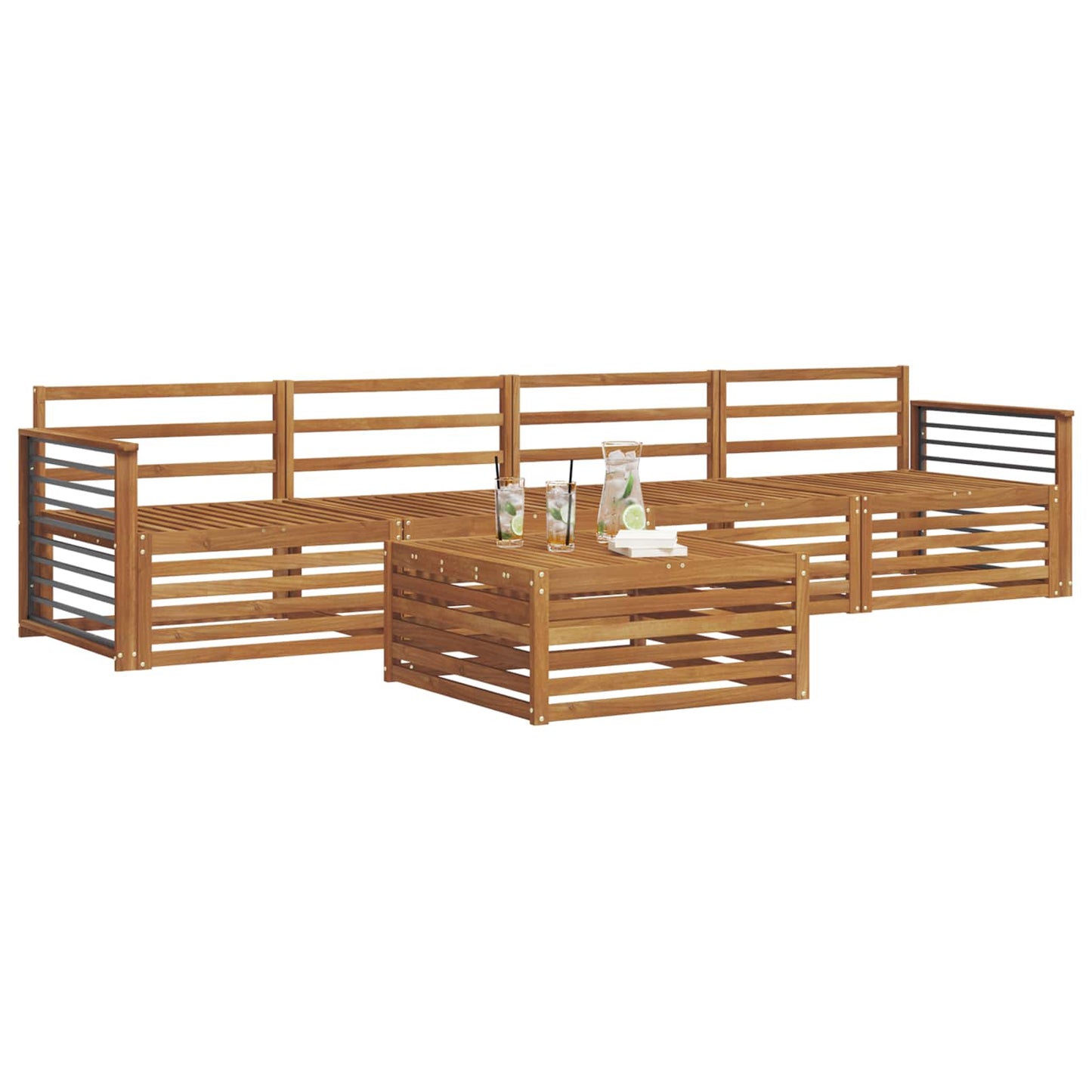 Set di divani da esterno 5 pcs Naturale | homemem39