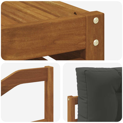 Set di divani da esterno con cuscino 5 pcs Naturale e Antracite | homemem39