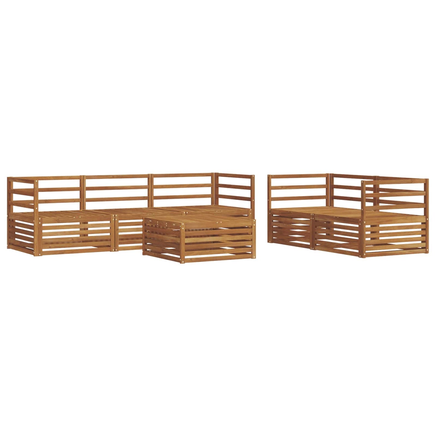 Set di divani da esterno 6 pcs Naturale