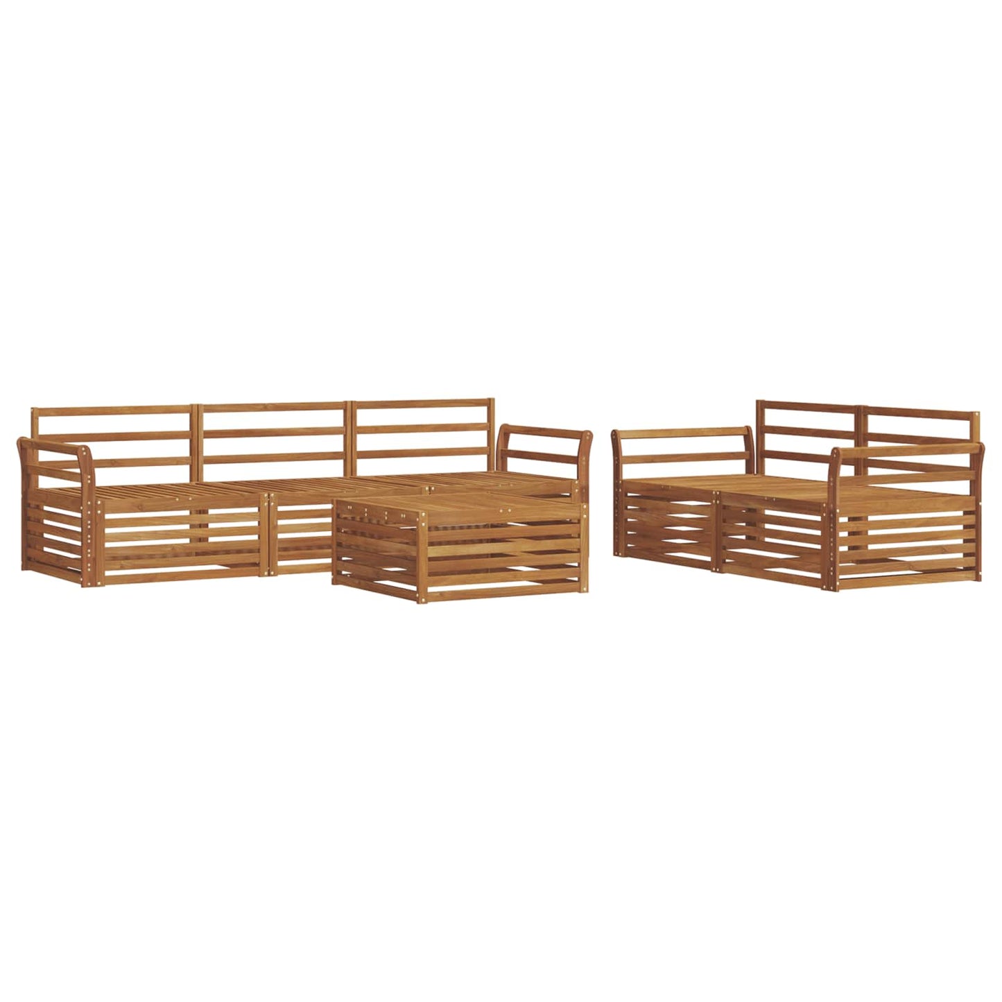 Set di divani da esterno 6 pcs Naturale