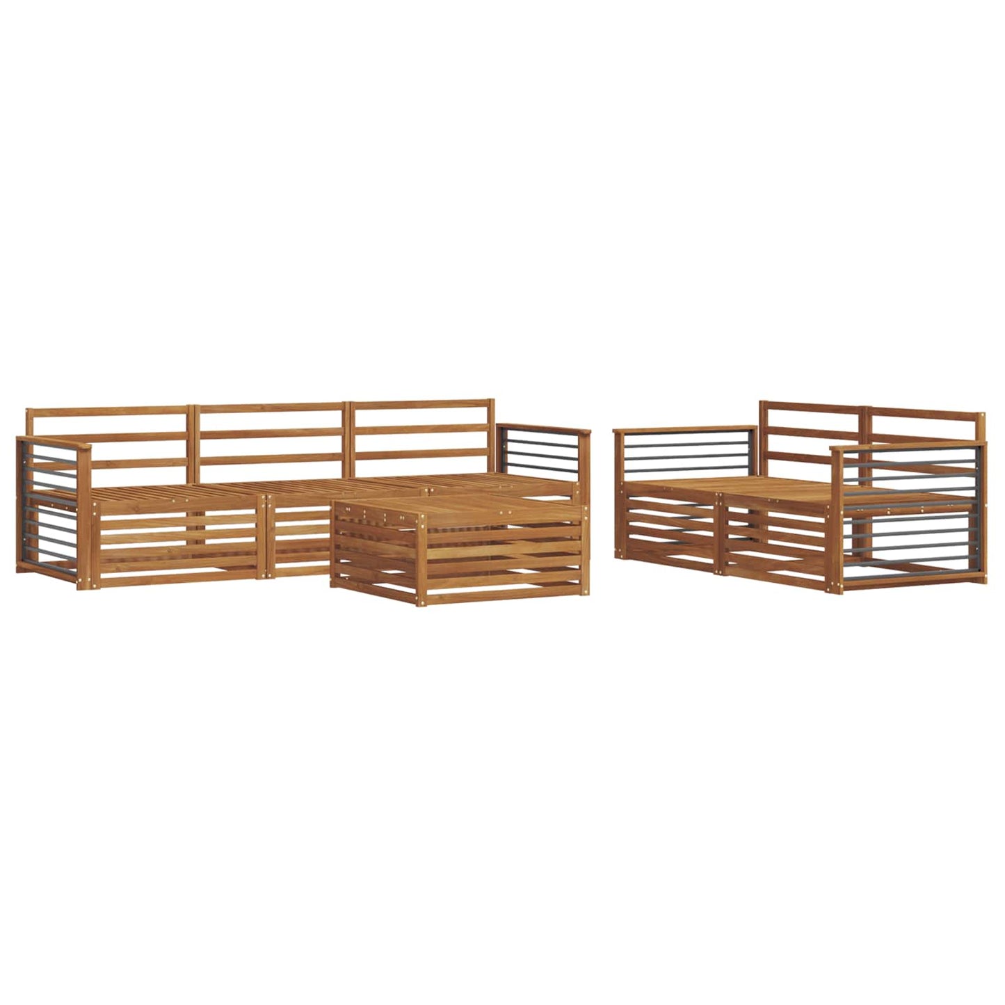 Set di divani da esterno 6 pcs Naturale