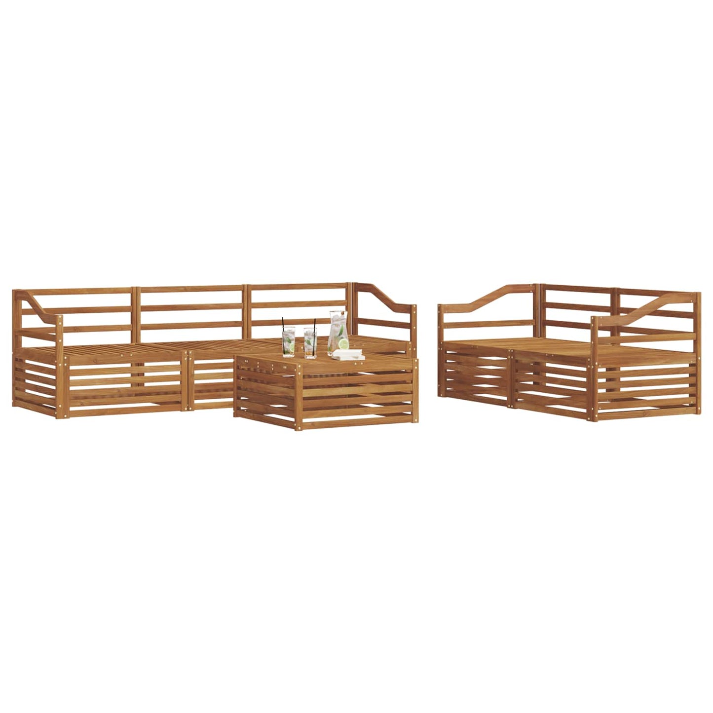 Set di divani da esterno 6 pcs Naturale | homemem39