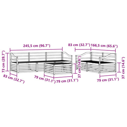 Set di divani da esterno 6 pcs Naturale