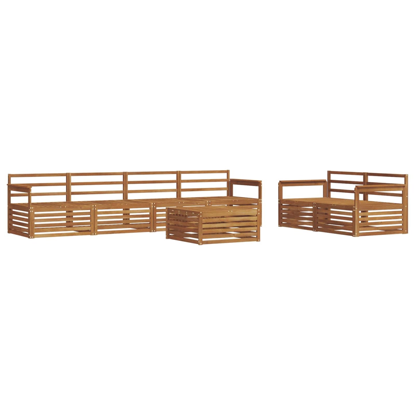 Set di divani da esterno 7 pcs Naturale | homemem39