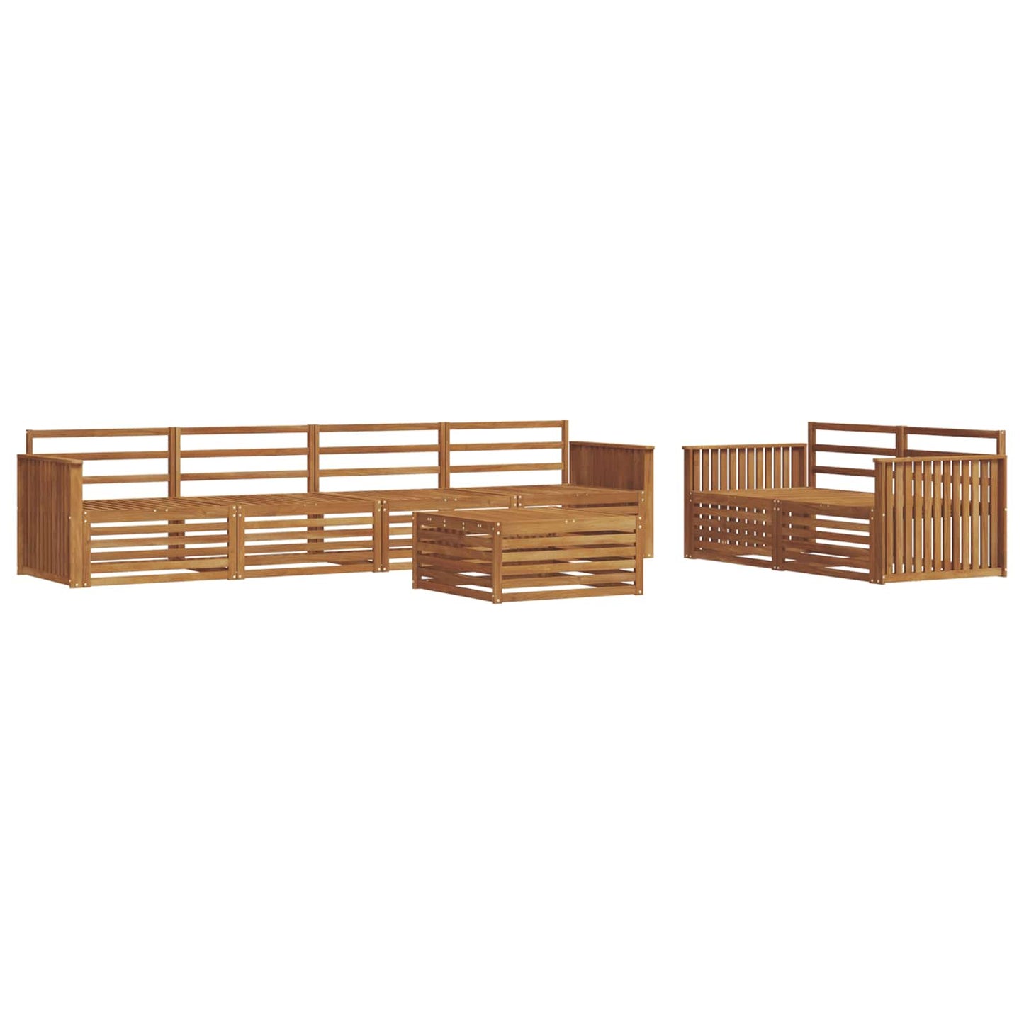 Set di divani da esterno 7 pcs Naturale | homemem39