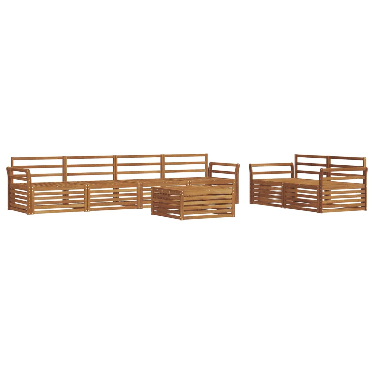 Set di divani da esterno 7 pcs Naturale | homemem39