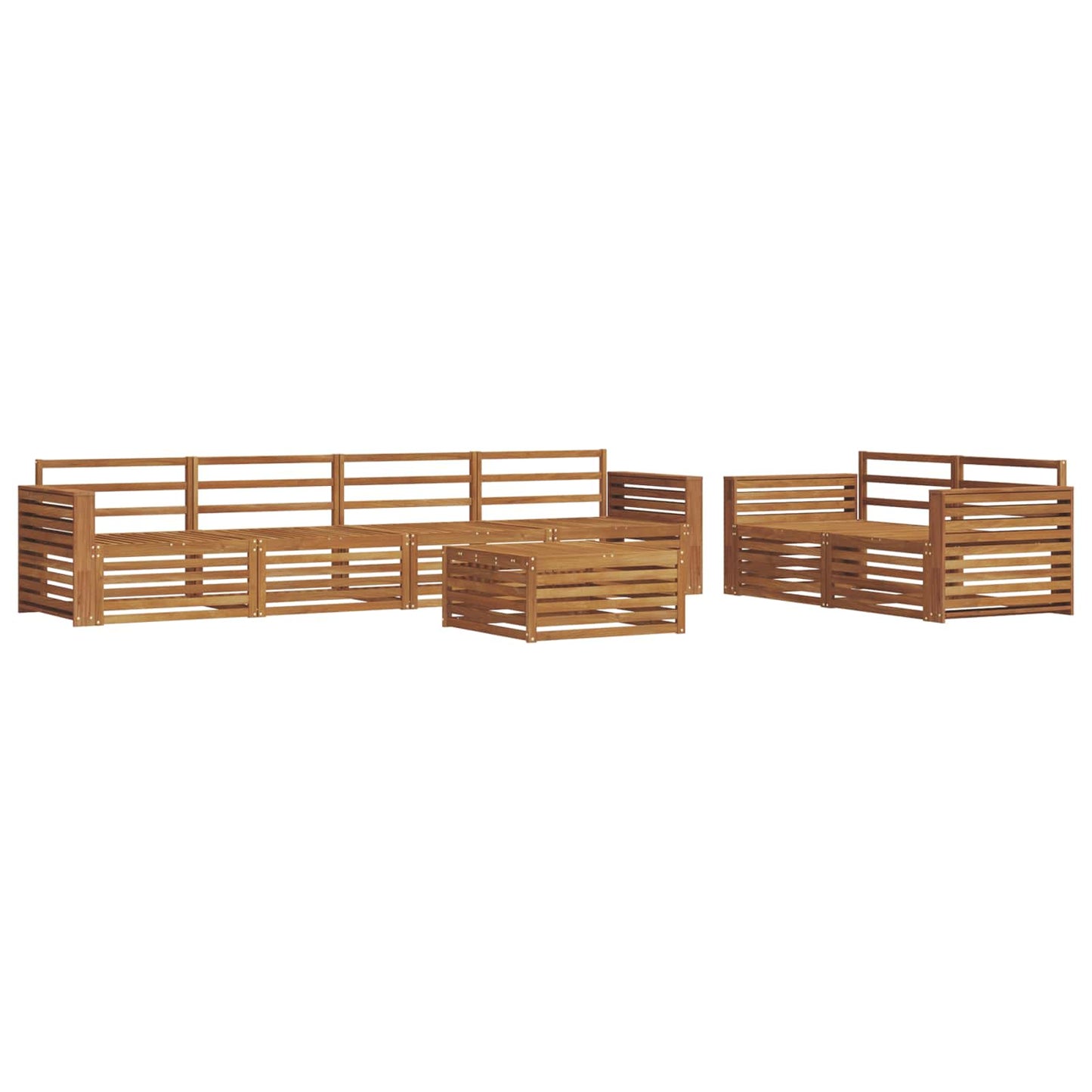 Set di divani da esterno 7 pcs Naturale | homemem39