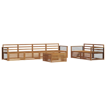 Set di divani da esterno 7 pcs Naturale | homemem39
