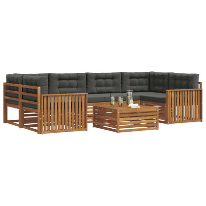 Set di divani da esterno con cuscino 7 pcs Naturale e Antracite