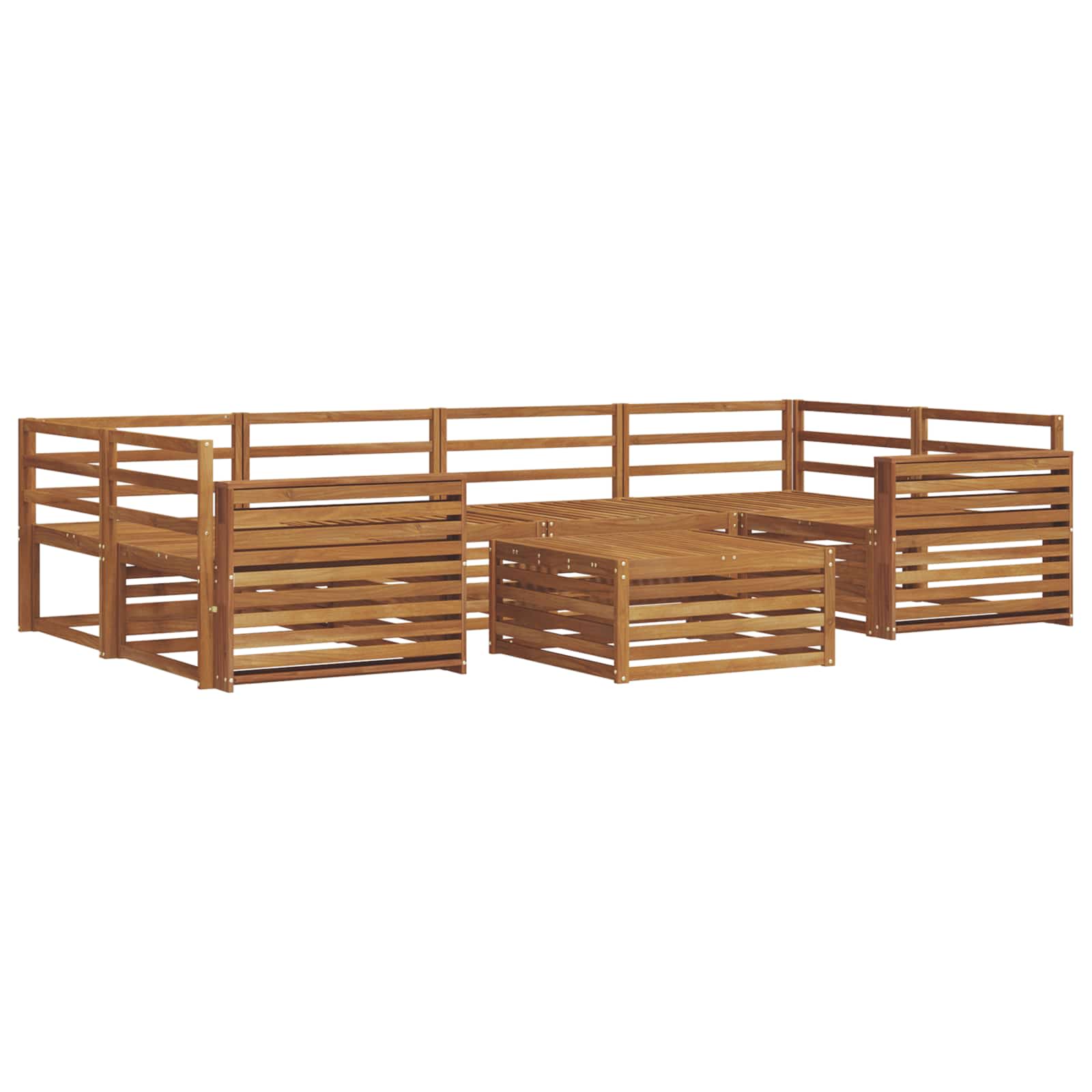 Set di divani da esterno 7 pcs Naturale | homemem39