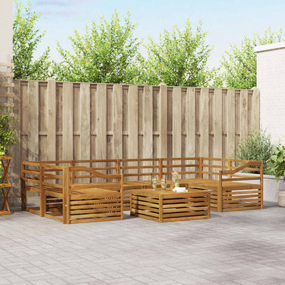 Set di divani da esterno 7 pcs Naturale
