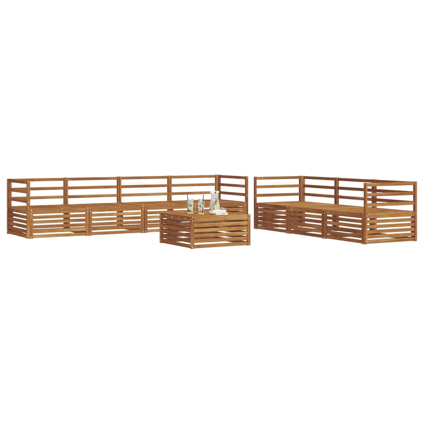 Set di divani da esterno 8 pcs Naturale | homemem39