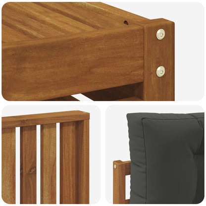 Set di divani da esterno con cuscino 8 pcs Naturale e Antracite | homemem39