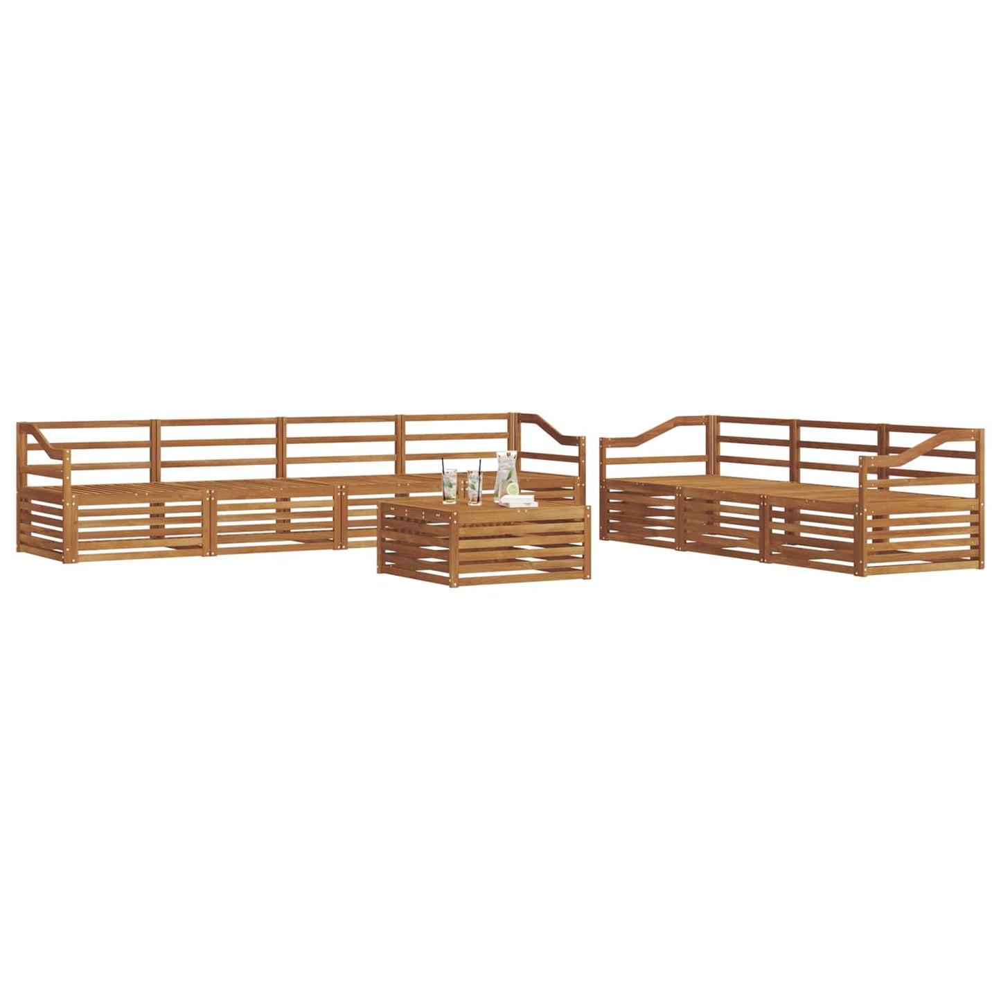 Set di divani da esterno 8 pcs Naturale | homemem39