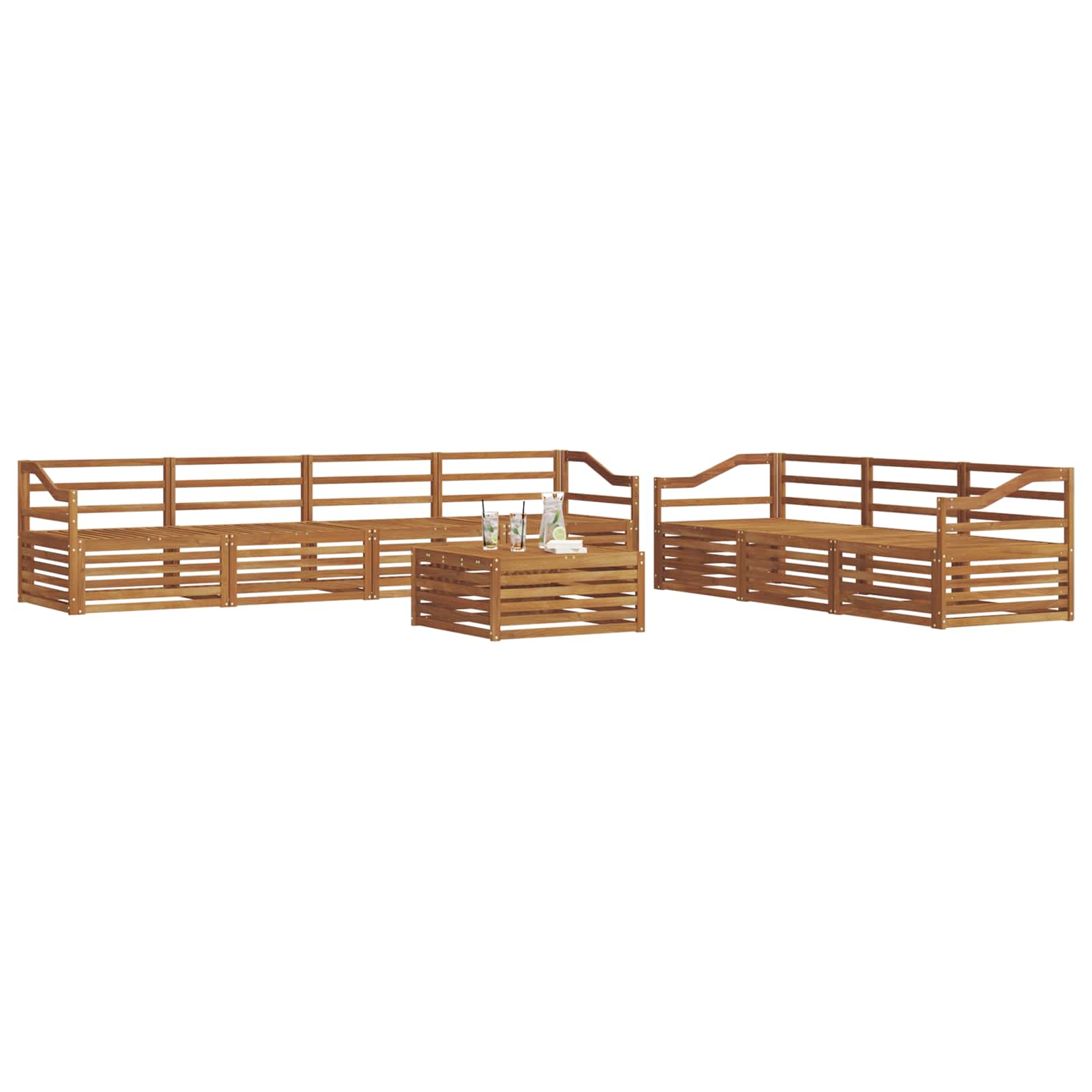 Set di divani da esterno 8 pcs Naturale | homemem39