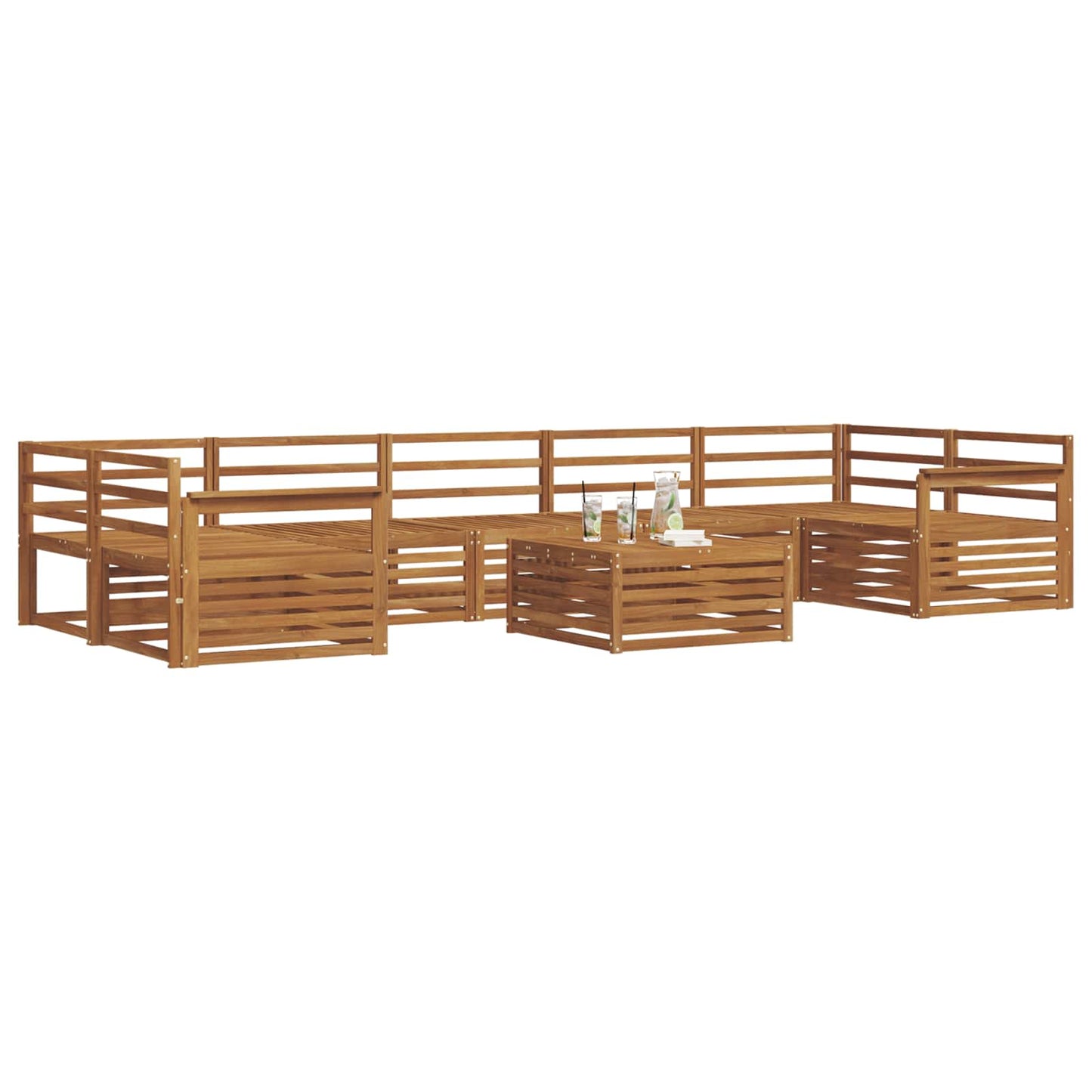 Set di divani da esterno 8 pcs Naturale | homemem39
