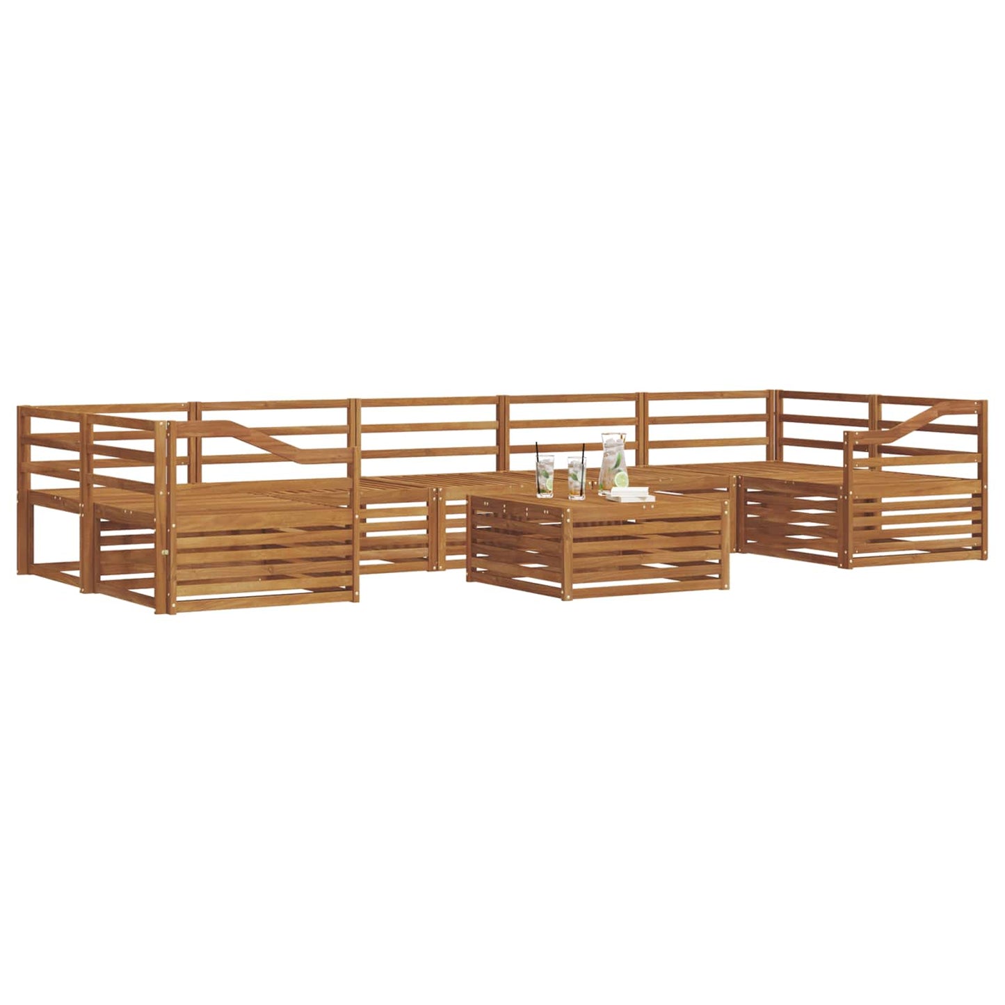 Set di divani da esterno 8 pcs Naturale