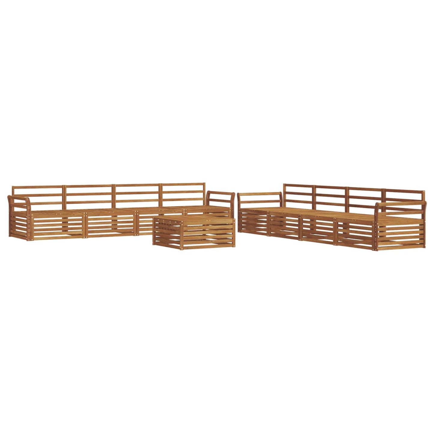 Set di divani da esterno 9 pcs Naturale | homemem39