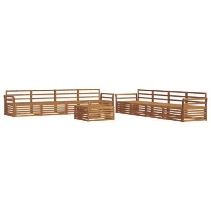 Set di divani da esterno 9 pcs Naturale | homemem39