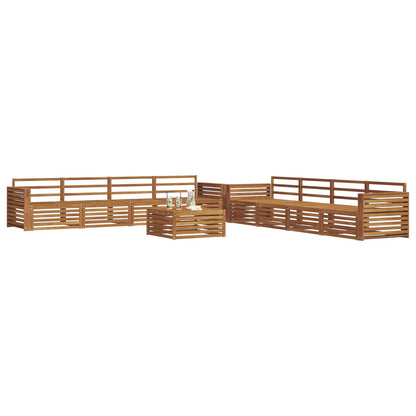 Set di divani da esterno 9 pcs Naturale