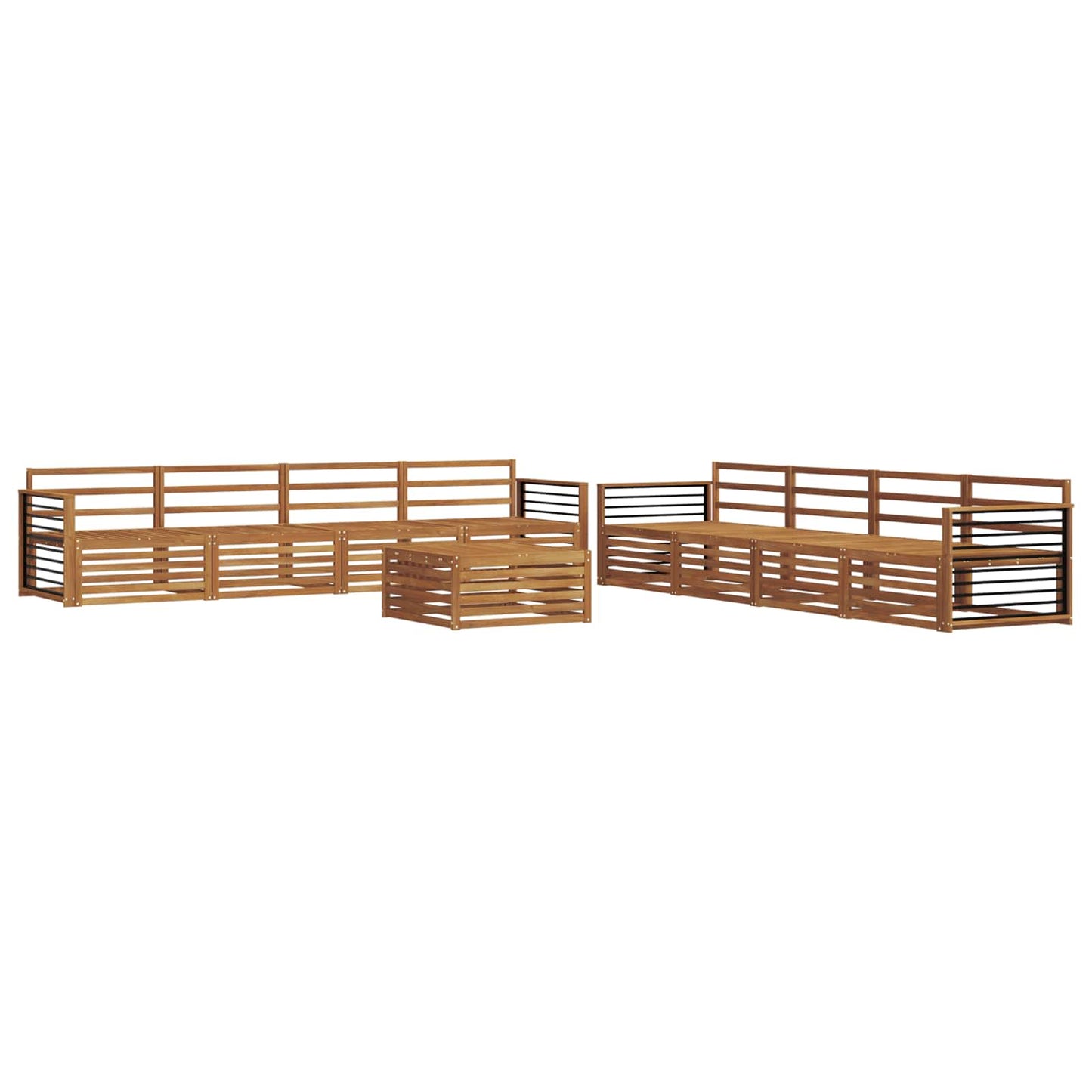 Set di divani da esterno 9 pcs Naturale | homemem39
