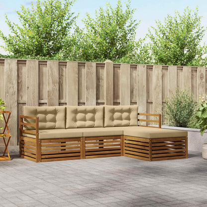 Set di divani da esterno Naturale e Beige 245,5 x 162,5 x 73 cm | homemem39