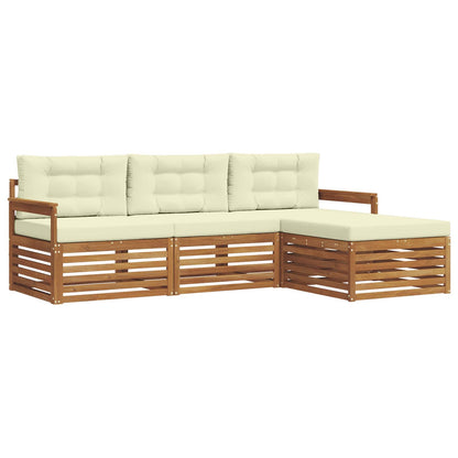 Set di divani da esterno Naturale e Crema 249,5 x 162,5 x 73 cm | homemem39