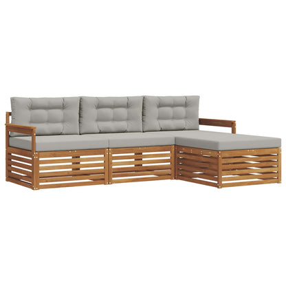 Set di divani da esterno con cuscino Grigio Naturale e Chiaro | homemem39