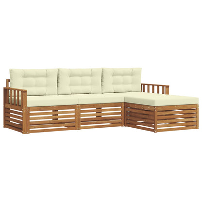 Set di divani da esterno Naturale e Crema 249,5 x 162,5 x 73 cm | homemem39