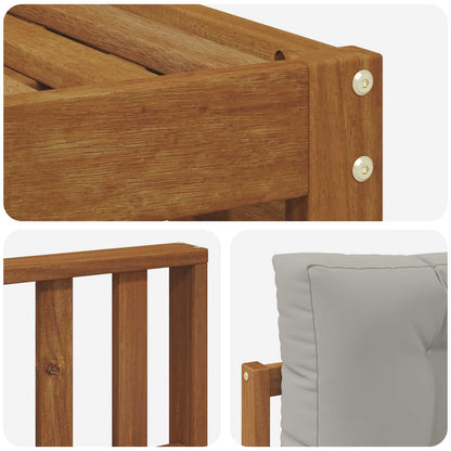 Set di divani da esterno con cuscino Grigio Naturale e Chiaro | homemem39