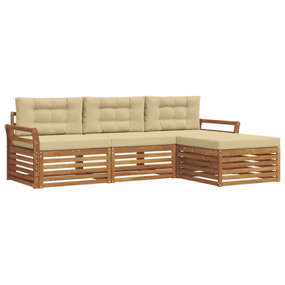 Set di divani da esterno Naturale e Beige 254 x 162,5 x 73 cm | homemem39